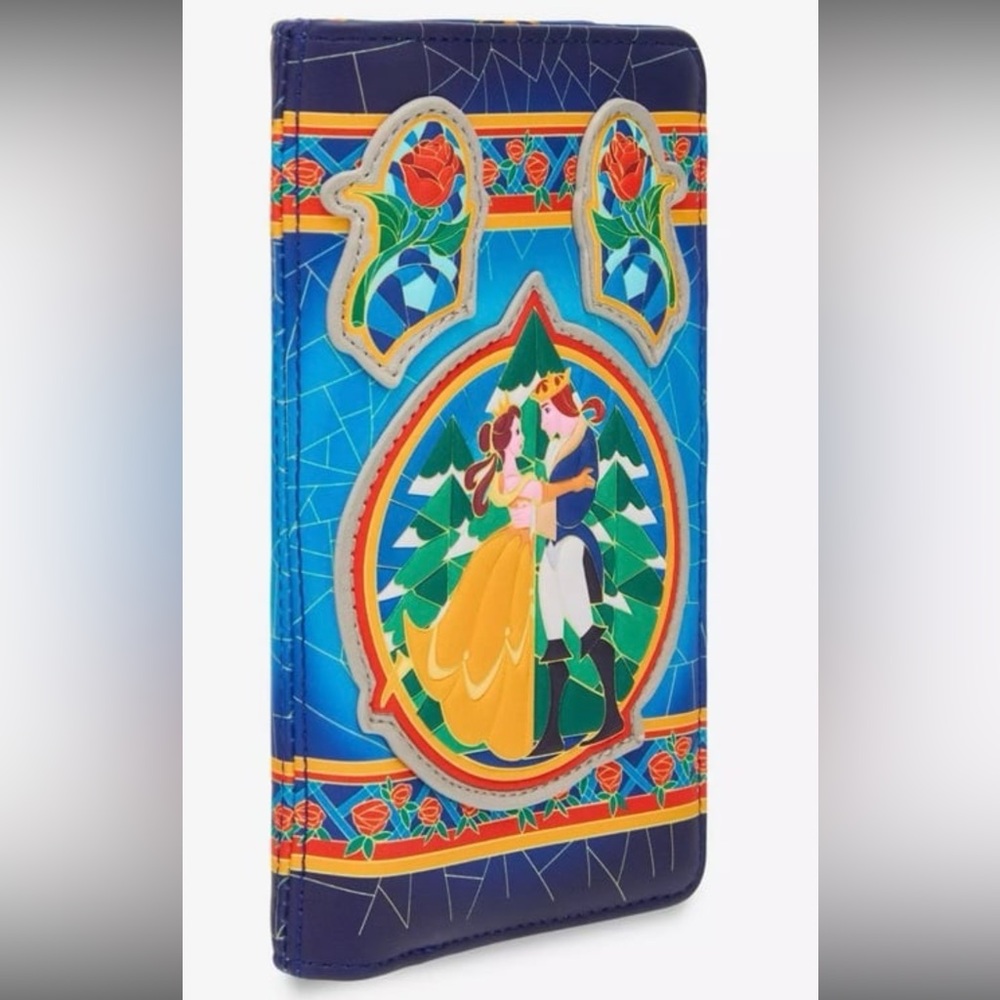 Loungefly Disney Beauty and the Beast Stained Glass Wallet — BoxLunch Exclusive